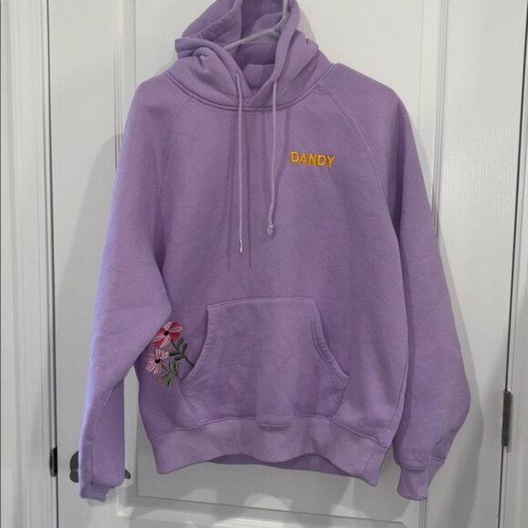 Dandy Purple Floral Embroidered Women's Sweatshirt size small - Picture 4 of 7